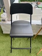 Zwarte barkruk Ikea Franklin, Huis en Inrichting, Barkrukken, Ophalen, Met voetsteun, 60 tot 90 cm, Zo goed als nieuw