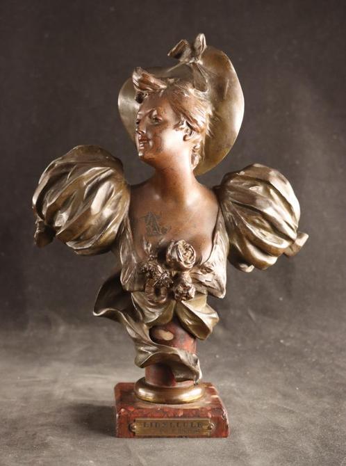 Mooie antieke Art Nouveau buste, Antiek en Kunst, Kunst | Beelden en Houtsnijwerken, Ophalen of Verzenden
