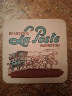 Oud bierviltje brasserie La Poste Warneton, Ophalen of Verzenden, Zo goed als nieuw