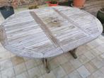 tuintafel, Tuin en Terras, Tuintafels, Ophalen, Gebruikt, Ovaal, Teakhout