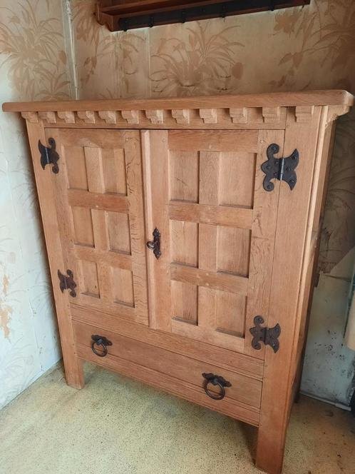 Set van 2 meubels van massief eikenhout, Antiek en Kunst, Antiek | Meubels | Kasten, Ophalen