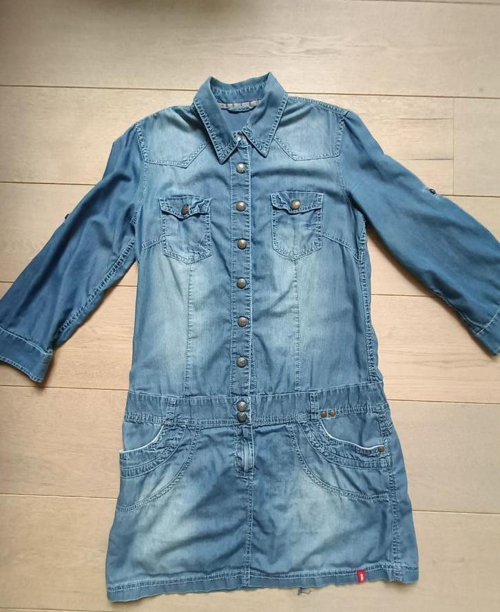 Jeansjurk EDC by Esprit, maat 38, Kleding | Dames, Jurken, Gedragen, Maat 38/40 (M), Blauw, Boven de knie, Ophalen of Verzenden