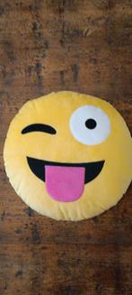 Rond kussen Emoji, Ophalen of Verzenden, Gebruikt, Geel, Rond