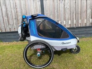 Qeridoo Fitskar Sportrex 2, Fietsen en Brommers, Fietsaccessoires | Aanhangwagens en Karren, Ophalen, Gebruikt, Kinderkar