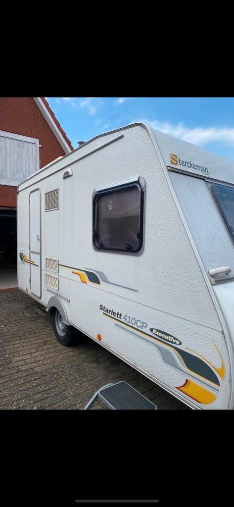 Sterckeman executive cp, Caravans en Kamperen, Caravans, Particulier, tot en met 4, 1000 - 1250 kg, Treinzit, Sterckeman, Dwarsbed