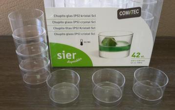 Lot / partij dessert of shotglaasjes POLY ( NIEUW ) beschikbaar voor biedingen