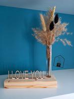 Kaarthouder i love you met droogbloemen, Huis en Inrichting, Nieuw, Ophalen of Verzenden