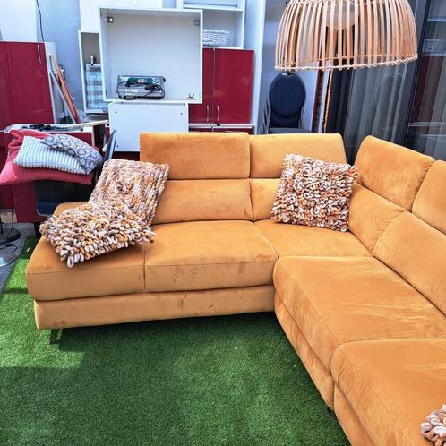 Velvet hoeksalon, Huis en Inrichting, Zetels | Zetels, Nieuw, Hoekbank, Vierpersoons of meer, 250 tot 300 cm, Stof, Ophalen