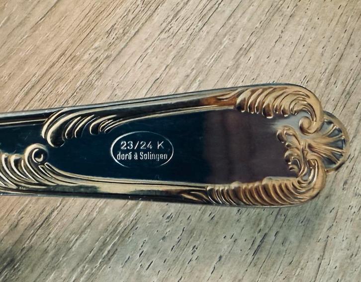 23-24-karaats verguld serviesbestek, Antiek en Kunst, Antiek | Bestek, Ophalen of Verzenden