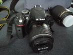 Nikon 3300 met 18-55 en 55-200 lens, Audio, Tv en Foto, Ophalen of Verzenden, Nikon