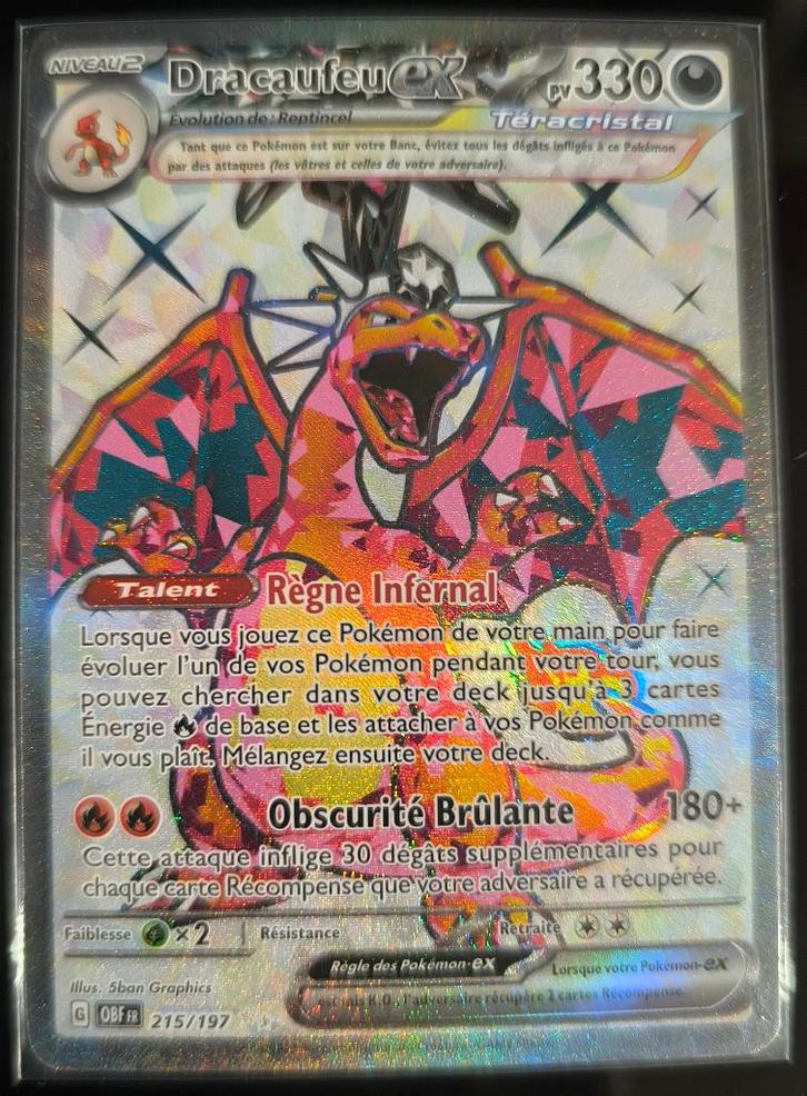 Pokémon Charizard-kaart ex 215/197, Hobby en Vrije tijd, Verzamelkaartspellen | Pokémon, Nieuw, Losse kaart, Foil, Ophalen of Verzenden