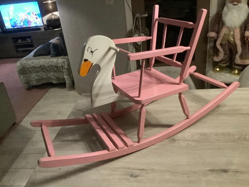 Houten vintage schommel eend (56x63 cm), Kinderen en Baby's, Speelgoed | Hobbelfiguren, Gebruikt, Ophalen of Verzenden