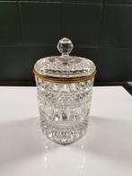 Boheems kristallen koekjestrommel., Antiek en Kunst, Ophalen of Verzenden