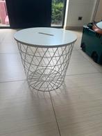 Ikea KVISTBRO Opbergtafel, wit, 44 cm, Minder dan 55 cm, Gebruikt, Metaal of Aluminium, Rond