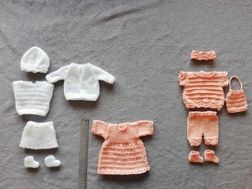 Poppensets om te feesten, de oranje zijn in katoen gebreid, Hobby en Vrije tijd, Breien en Haken, Nieuw, Breien, Naald, Ophalen of Verzenden