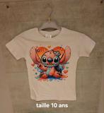 Beau tee-shirt enfant Stitch taille 10 ans neuf, Enlèvement ou Envoi, Neuf