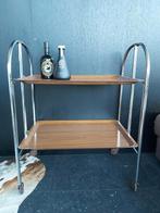 Vintage midcentury duitse opvouwbare trolley/serving trolley, Ophalen, 50 tot 100 cm, Mid century, 25 tot 50 cm