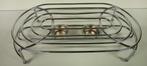 inox schotelverwarmer met 2 theelichthouders, Ophalen, Zo goed als nieuw