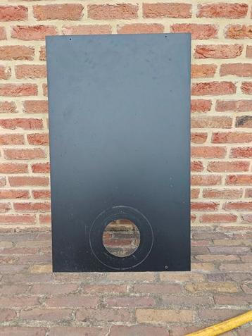 muurplaat zwart staal voor kachel (rechthoek 1000 X 600)