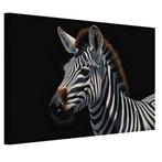Portret zebra canvas 60x40cm - 18mm., Antiek en Kunst, Verzenden