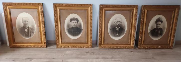 Portretfoto met kader, Verzamelen, Foto's en Prenten, Gebruikt, Foto, Overige onderwerpen, Voor 1940, Ophalen