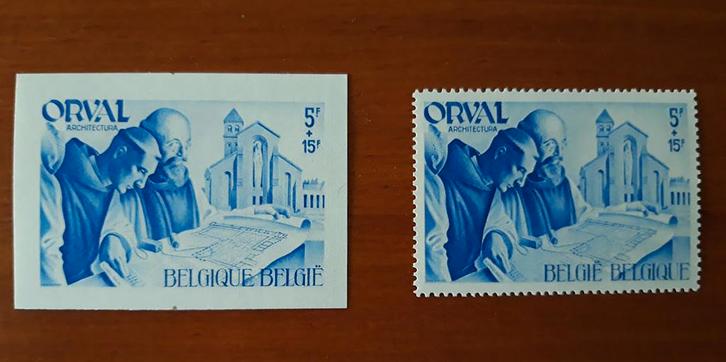Belgium 1941 OBP 567A-567B getand/ongetand Lady of Orval MNH, Postzegels en Munten, Postzegels | Europa | België, Postfris, Overig