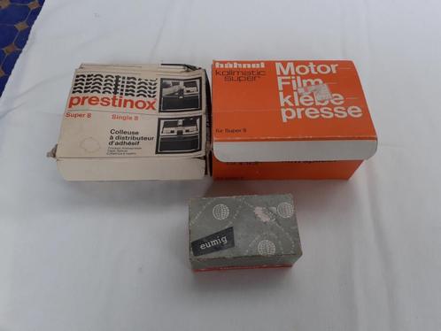 3 single 8 mm en super 8 mm splicers (lot), Verzamelen, Foto-apparatuur en Filmapparatuur, Overige typen, 1960 tot 1980, Ophalen of Verzenden