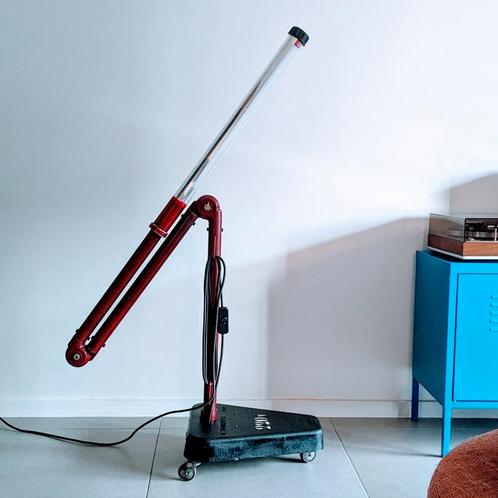 J. Toulemonde Paris - Vintage industriële staande lamp, Huis en Inrichting, Lampen | Vloerlampen, Zo goed als nieuw, Ophalen