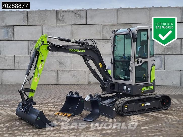 Zoomlion ZE26 GU Fabrieksgarantie- CW+3 Bakken - Kubota Moto, Zakelijke goederen, Machines en Bouw | Kranen en Graafmachines, Graafmachine