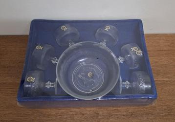 Vintage punch / dessert set A. Masserini Italy beschikbaar voor biedingen