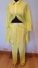 Pantalon en lin jaune de la marque Sandwich taille 36/38, Neuf, Taille 38/40 (M), Longs, Sandwich