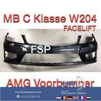W204 AMG voorbumper Mercedes C Klasse 2007-2011 zwart C204, Auto-onderdelen, Gebruikt, Voor, Mercedes-Benz, Ophalen of Verzenden