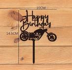 Acryl Gelukkige #Verjaardag #Cake #Toppers #Motorfiets, Nieuw, Verzenden