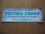 1979 Fietsen-Cross Kampioenschap van Belgie Sticker 30 x 10, Verzamelen, Ophalen of Verzenden, Nieuw, Poster, Plaatje of Sticker