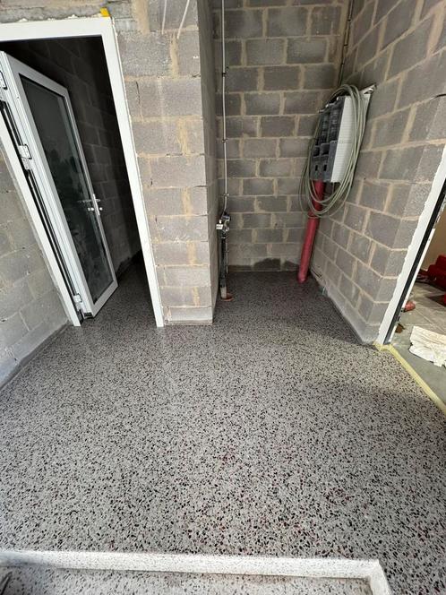 Revetement de sol en resine epoxy,PU, Huis en Inrichting, Stoffering | Vloerbedekking, Zo goed als nieuw, Overige typen, Wit, Crème