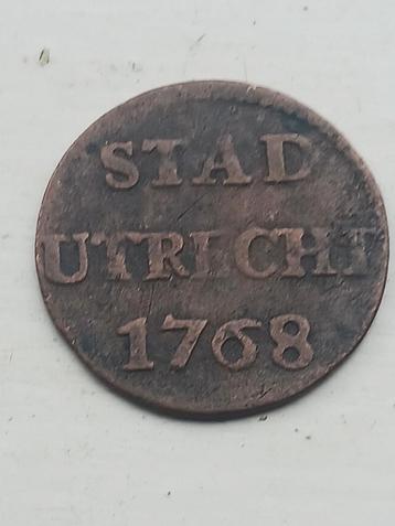 Oude munten Nederland stad Utrecht 1768 beschikbaar voor biedingen