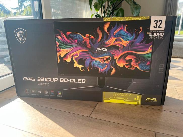 GLOEDNIEUW SEALED! Msi 32inch CURVED 4k/oled, Informatique & Logiciels, Moniteurs, Neuf, 151 à 200 Hz, Gaming, Ultra HD (4K), Moins de 1 ms