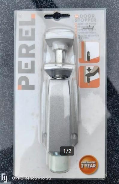 Deurstopper,nieuw in de blister!, Doe-het-zelf en Bouw, Hang- en Sluitwerk, Nieuw, Schuif of Grendel, Chroom, Ophalen of Verzenden