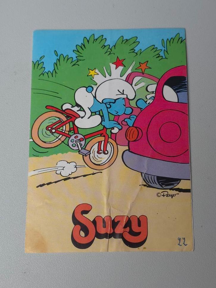 Autocollant Schtroumpf Suzy no 22, Verzamelen, Smurfen, Zo goed als nieuw, Overige typen, Overige Smurfen, Verzenden