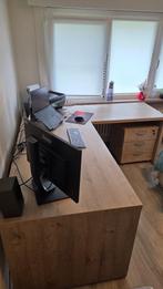 Hoekbureau (recent) + kastje, Ophalen, Zo goed als nieuw, Bureau