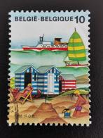 Belgie 1988 - De zee - badhuisjes, ferry, zeilboot, Postzegels en Munten, Postzegels | Europa | België, Ophalen of Verzenden, Gestempeld