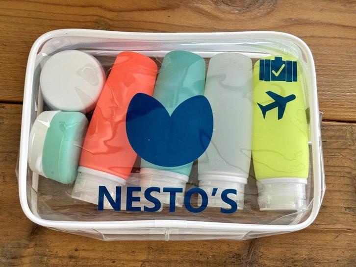 Nesto's Navulbare Reisflesjes met Etui - ongebruikt nieuw, Handtassen en Accessoires, Overige Accessoires, Nieuw, Ophalen of Verzenden