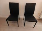 2 zwarte stoelen - GRATIS - versleten, Huis en Inrichting, Ophalen, Gebruikt