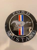 Emaille bolle Ford Mustang reclamebordje diameter 12 cm., Ford, Ophalen of Verzenden