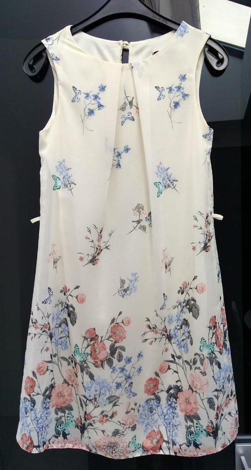 Robe beige clair à fleurs et papillons : Atmosphere, Enfants & Bébés, Vêtements enfant | Taille 164, Comme neuf, Fille, Robe ou Jupe