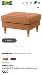 Leren poef ikea zo goed als nieuw., Huis en Inrichting, Zetels | Voetbanken en poefs, Ophalen, Zo goed als nieuw