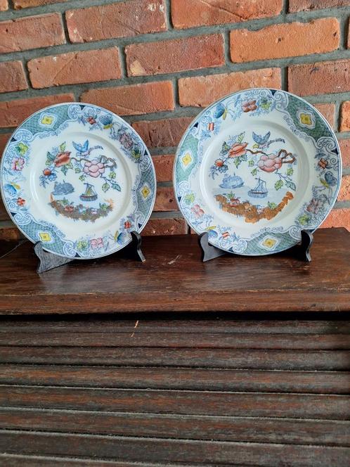 2 originele borden uit de 19de eeuw van MOUZIN LECAT&co, Antiek en Kunst, Antiek | Wandborden en Tegels, Ophalen of Verzenden