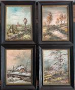 4 Schilderijen/Landschapszichten - Begin 20e Eeuw, Antiek en Kunst, Ophalen of Verzenden