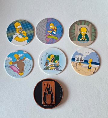 6 Flippo's/Pog's en 1 Slammer The Simpsons  beschikbaar voor biedingen