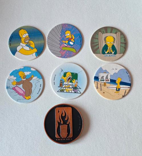 6 Flippo's/Pog's en 1 Slammer The Simpsons, Verzamelen, Flippo's, Losse flippo's